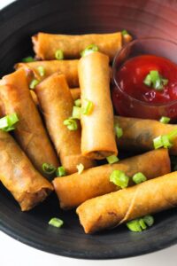 Our Menu vegetable spring roll the twin cooking project by sheenam & muskaan